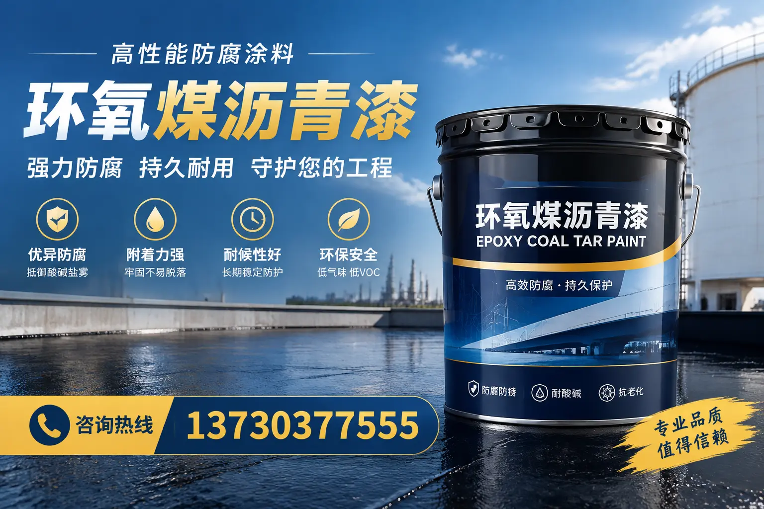 环氧煤沥青漆的耐久性分析,适合海陵的使用场景